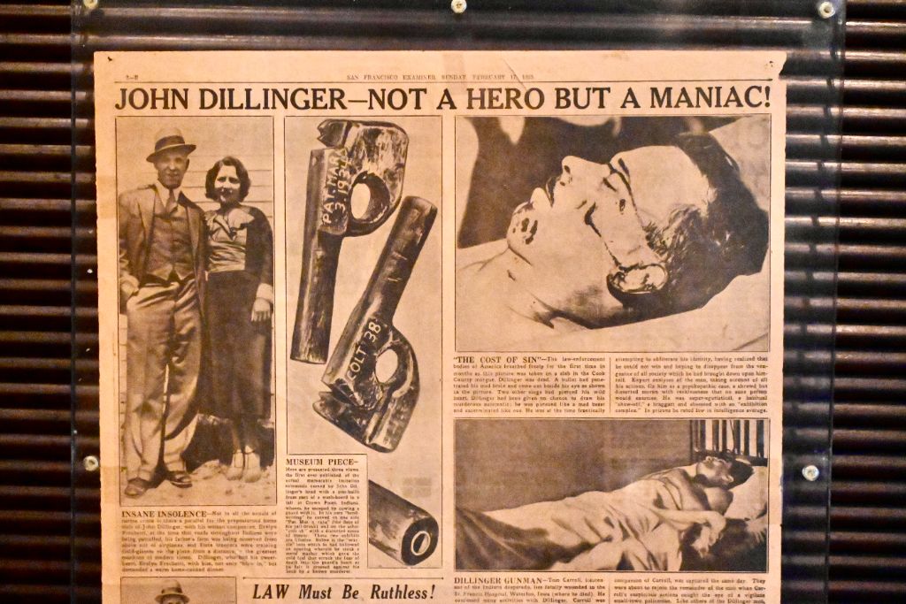 Full page - John Dillinger Not A Hero But A Maniac - San Francisco Examiner 1934